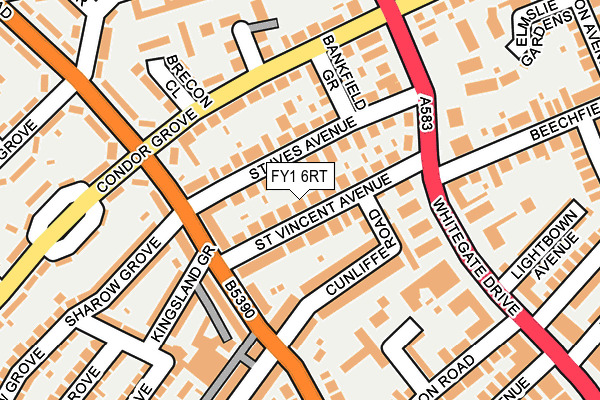 FY1 6RT map - OS OpenMap – Local (Ordnance Survey)
