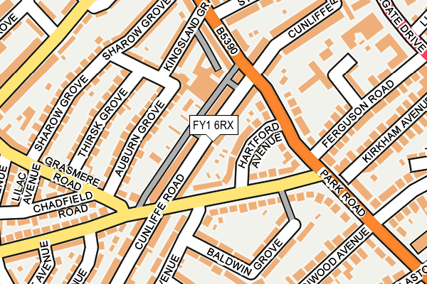 FY1 6RX map - OS OpenMap – Local (Ordnance Survey)