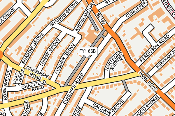 FY1 6SB map - OS OpenMap – Local (Ordnance Survey)