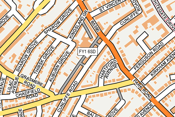 FY1 6SD map - OS OpenMap – Local (Ordnance Survey)