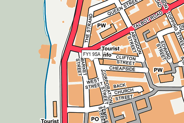 FY1 9SA map - OS OpenMap – Local (Ordnance Survey)