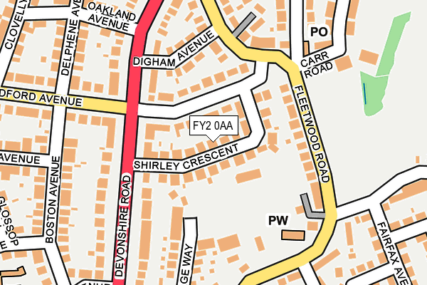 FY2 0AA map - OS OpenMap – Local (Ordnance Survey)