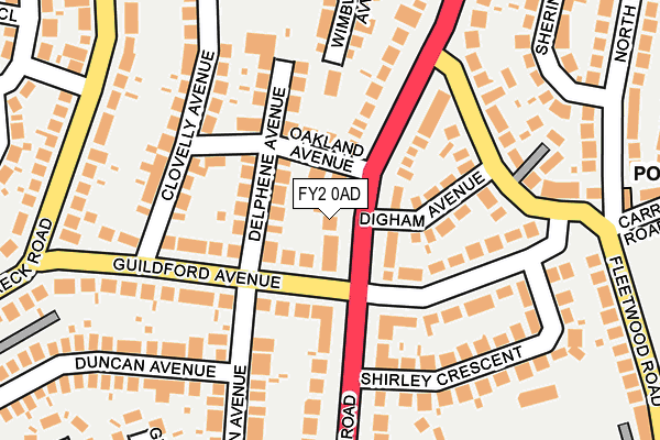 FY2 0AD map - OS OpenMap – Local (Ordnance Survey)