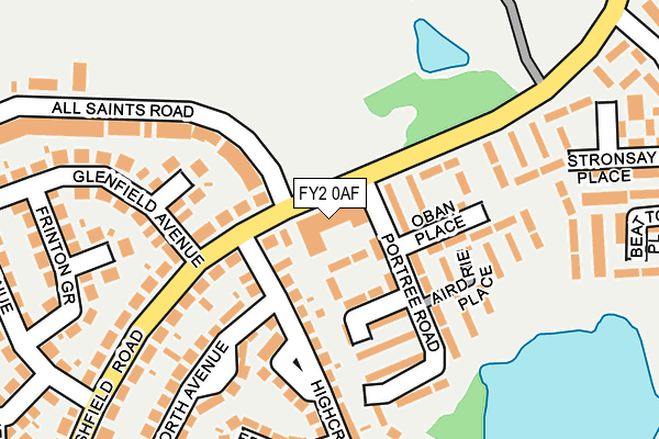 FY2 0AF map - OS OpenMap – Local (Ordnance Survey)