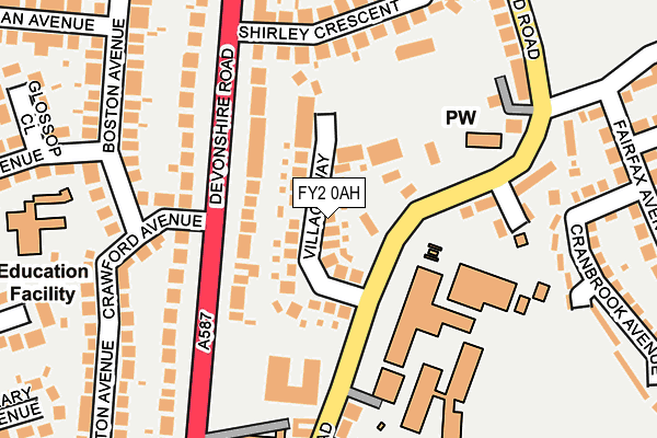 FY2 0AH map - OS OpenMap – Local (Ordnance Survey)