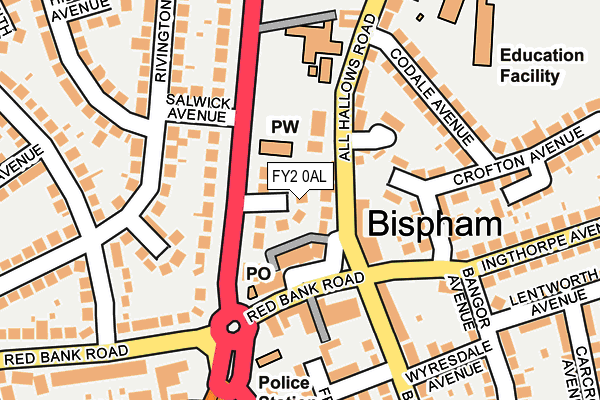 FY2 0AL map - OS OpenMap – Local (Ordnance Survey)