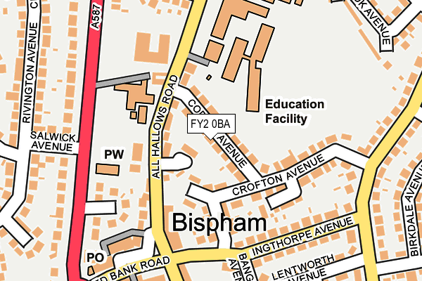 FY2 0BA map - OS OpenMap – Local (Ordnance Survey)