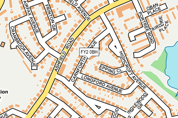 FY2 0BH map - OS OpenMap – Local (Ordnance Survey)