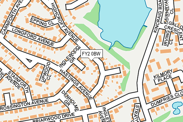 FY2 0BW map - OS OpenMap – Local (Ordnance Survey)