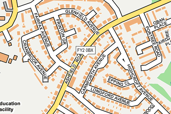 FY2 0BX map - OS OpenMap – Local (Ordnance Survey)