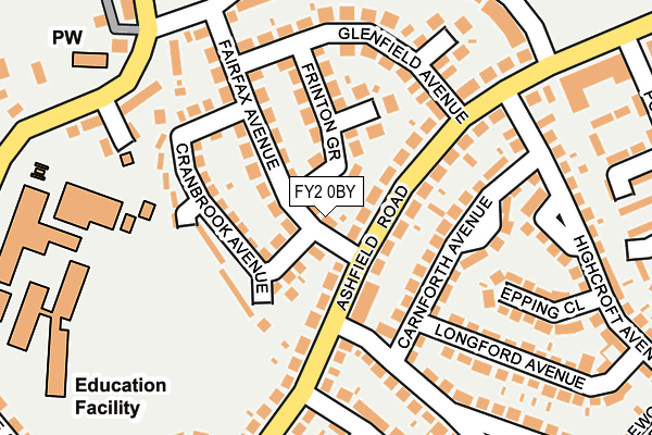 FY2 0BY map - OS OpenMap – Local (Ordnance Survey)