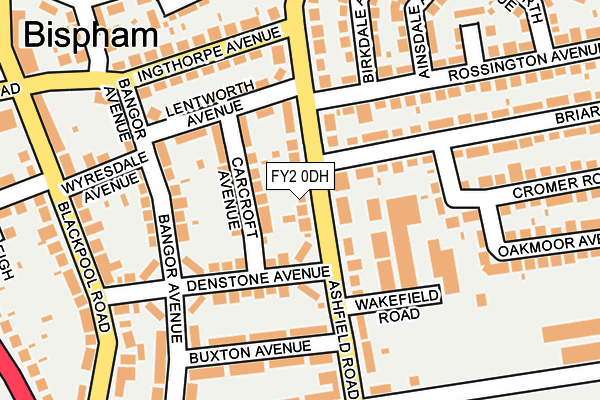 FY2 0DH map - OS OpenMap – Local (Ordnance Survey)