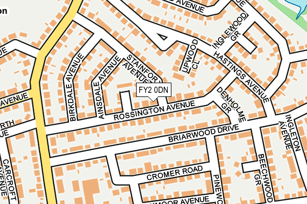 FY2 0DN map - OS OpenMap – Local (Ordnance Survey)