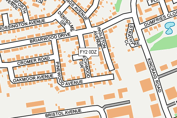 FY2 0DZ map - OS OpenMap – Local (Ordnance Survey)
