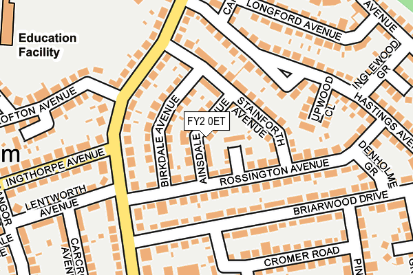 FY2 0ET map - OS OpenMap – Local (Ordnance Survey)