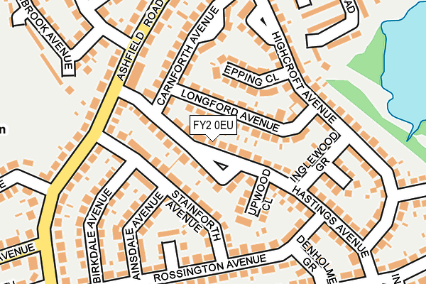 FY2 0EU map - OS OpenMap – Local (Ordnance Survey)
