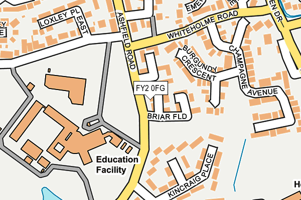 FY2 0FG map - OS OpenMap – Local (Ordnance Survey)