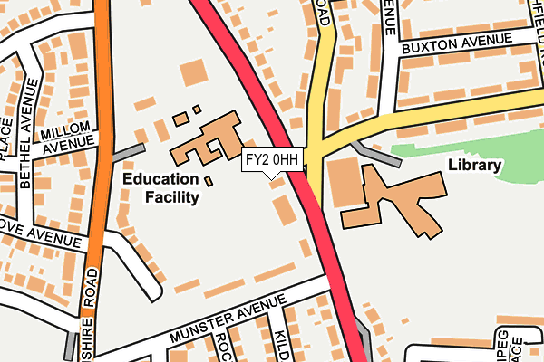 FY2 0HH map - OS OpenMap – Local (Ordnance Survey)
