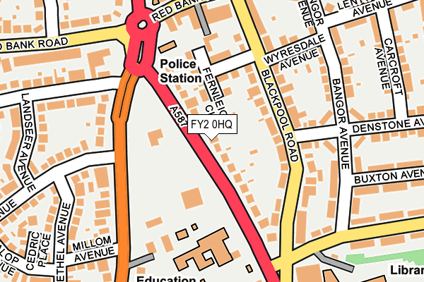 FY2 0HQ map - OS OpenMap – Local (Ordnance Survey)