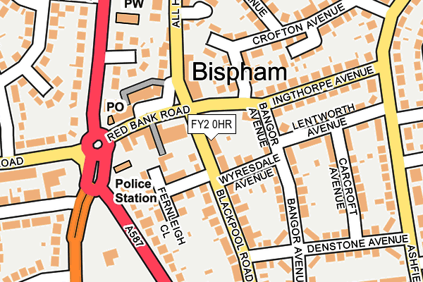 FY2 0HR map - OS OpenMap – Local (Ordnance Survey)