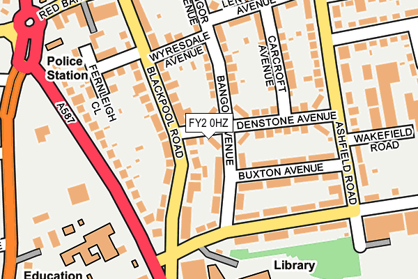 FY2 0HZ map - OS OpenMap – Local (Ordnance Survey)