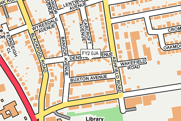 FY2 0JA map - OS OpenMap – Local (Ordnance Survey)