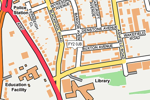 FY2 0JB map - OS OpenMap – Local (Ordnance Survey)