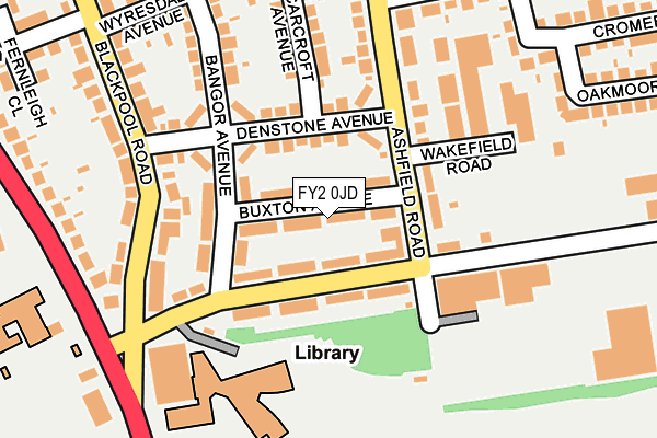 FY2 0JD map - OS OpenMap – Local (Ordnance Survey)