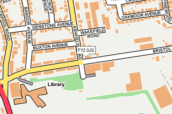 FY2 0JG map - OS OpenMap – Local (Ordnance Survey)