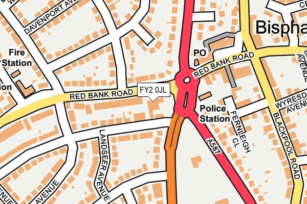 FY2 0JL map - OS OpenMap – Local (Ordnance Survey)