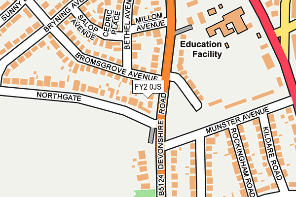 FY2 0JS map - OS OpenMap – Local (Ordnance Survey)