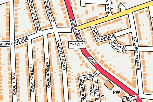 FY2 0LF map - OS OpenMap – Local (Ordnance Survey)