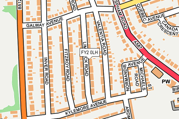 FY2 0LH map - OS OpenMap – Local (Ordnance Survey)