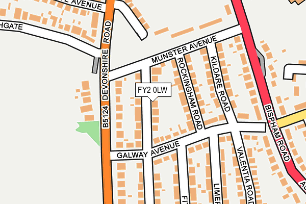 FY2 0LW map - OS OpenMap – Local (Ordnance Survey)