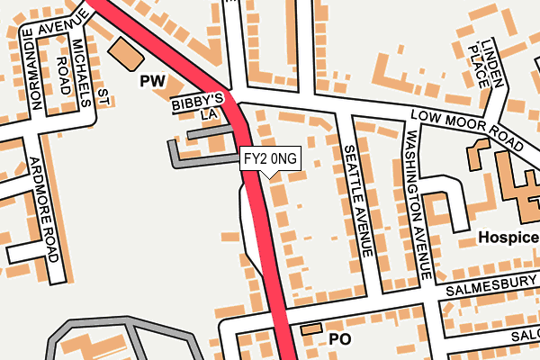 FY2 0NG map - OS OpenMap – Local (Ordnance Survey)