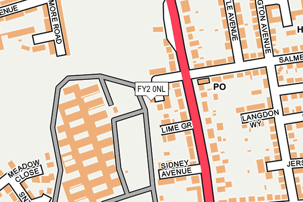FY2 0NL map - OS OpenMap – Local (Ordnance Survey)