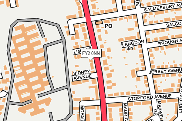 FY2 0NN map - OS OpenMap – Local (Ordnance Survey)