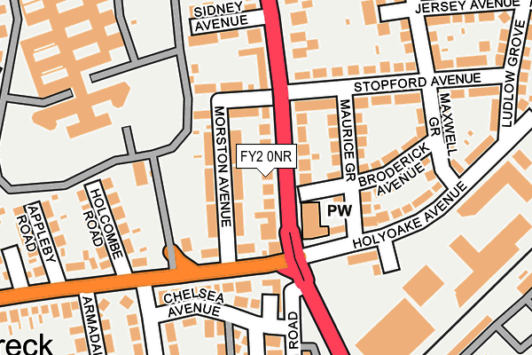 FY2 0NR map - OS OpenMap – Local (Ordnance Survey)