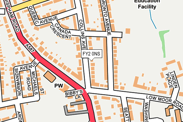 FY2 0NS map - OS OpenMap – Local (Ordnance Survey)