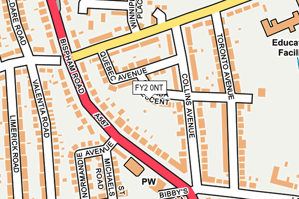 FY2 0NT map - OS OpenMap – Local (Ordnance Survey)
