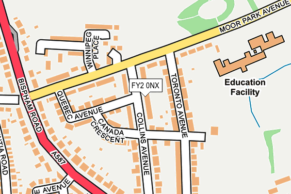 FY2 0NX map - OS OpenMap – Local (Ordnance Survey)