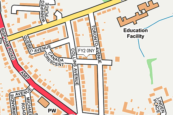 FY2 0NY map - OS OpenMap – Local (Ordnance Survey)