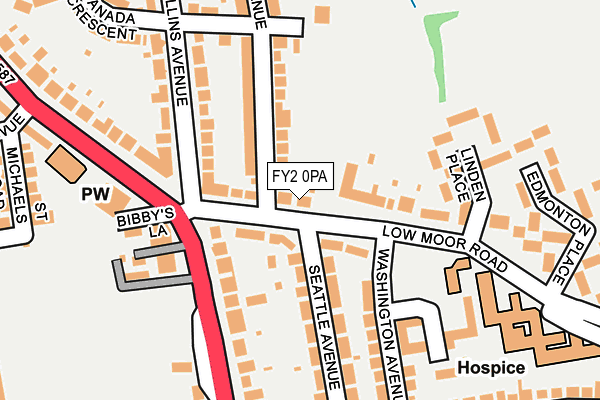 FY2 0PA map - OS OpenMap – Local (Ordnance Survey)