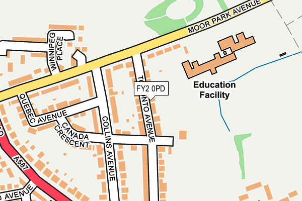 FY2 0PD map - OS OpenMap – Local (Ordnance Survey)