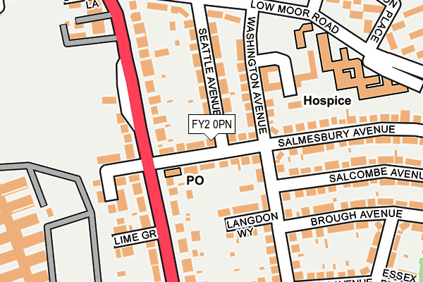 FY2 0PN map - OS OpenMap – Local (Ordnance Survey)