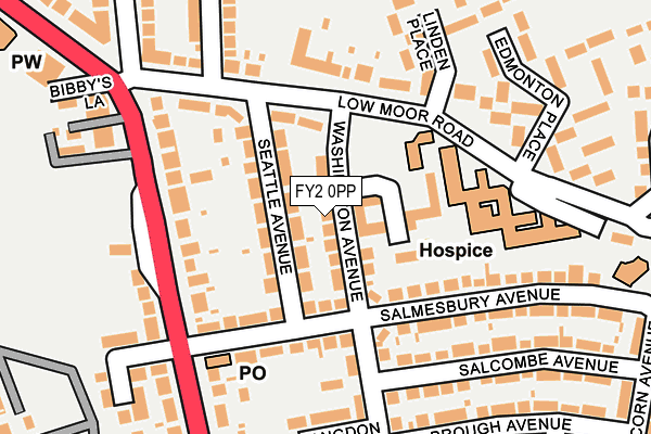 FY2 0PP map - OS OpenMap – Local (Ordnance Survey)
