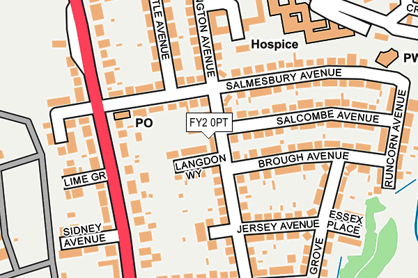 FY2 0PT map - OS OpenMap – Local (Ordnance Survey)