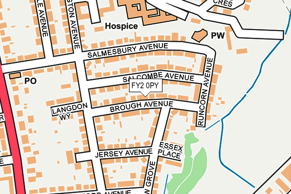 FY2 0PY map - OS OpenMap – Local (Ordnance Survey)