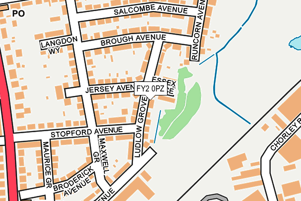 FY2 0PZ map - OS OpenMap – Local (Ordnance Survey)