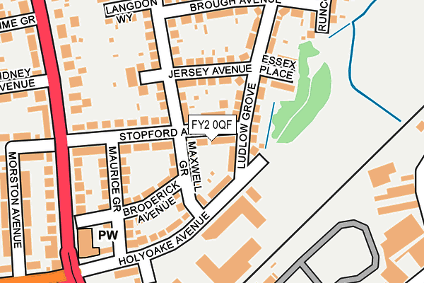 FY2 0QF map - OS OpenMap – Local (Ordnance Survey)